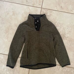 Kids pull over Jacket in Olive and Black